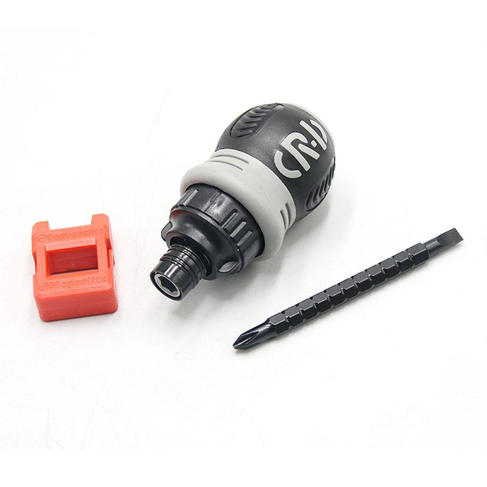 1 Set Doppelzweck Schlitz Kreuz 2 in 1 Ratsche Magnetischer Schraubendreher Reparatur Handwerkzeug Ratsche Schraubendreher Set