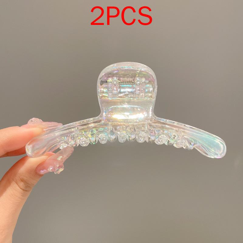 (87 Styles) 2pcs/ Set New Large Jelly Color Hair Clip Acrylic Hair Claw Shark Clamp For Women Girls Fashion Summer Updo Headwear Hair Accessories