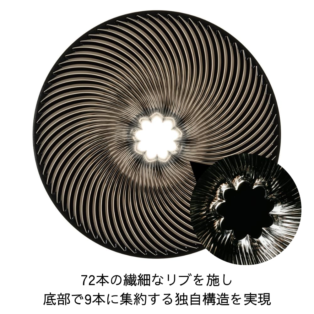 Hario V60 Dripper Tasse Tritan Spiral Hergestellt in NEO, 1-2 Tassen Kapazität, Harz, Rillen, Schwarz, Japan, VDN-01-B