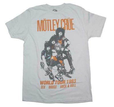 Motley Crue Vintage-Inspir Ed World Tour 1983 Unisex T-Shirt