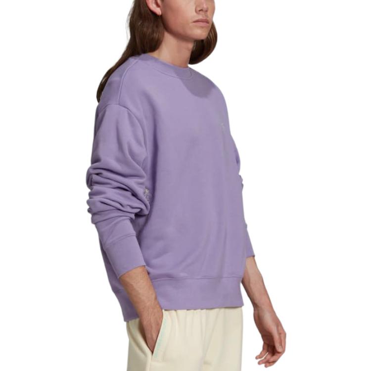 adidas Originals Trefoil Sports Crew Neck Sweatshirt Unisex Tops Purple HI6016