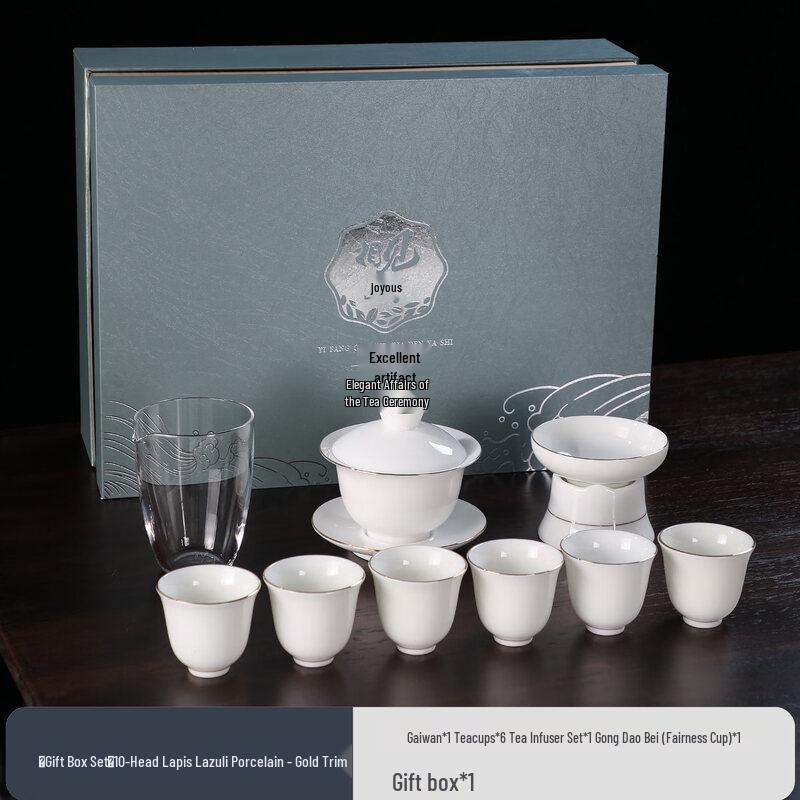 Mutton-Fat Jade White Porcelain Tea Set