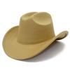 Fashion European and American style jazz hat, men and women couple soft tweed, western cowboy hat, simple light board casual plain top hat
