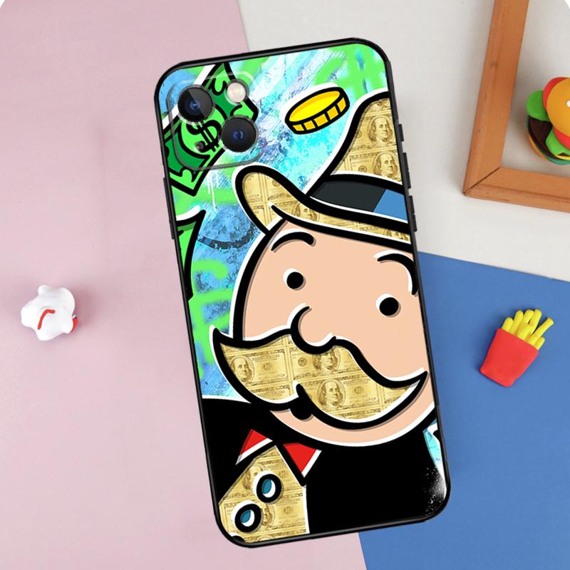 Monopolys Money Dollars Phone Case For iPhone 16 Pro Max 11 12 13 Mini 14 15 Pro Max XR 16e 15 16 Plus Cover Shell