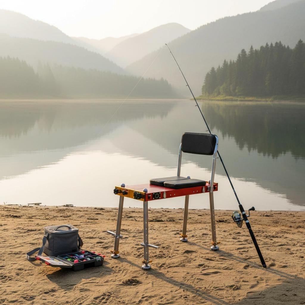 Foldable Fishing Base Chair Lightweight Aluminum Multi-Functional