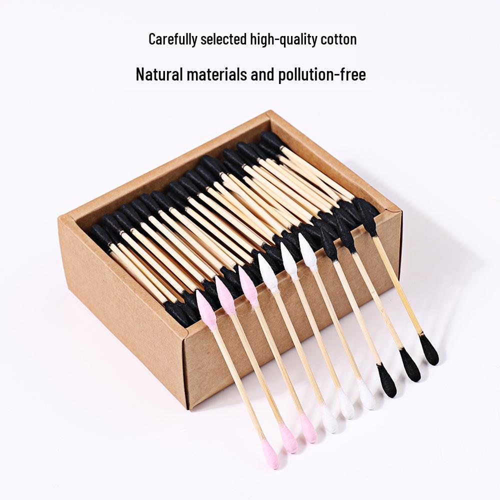 Drawer-style Double-Ended Cotton Swabs: Crafted from premium, eco-friendly cotton, these disposable swabs offer natural cleanliness.