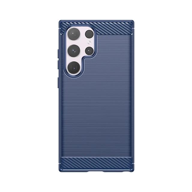 Pro Samsung Galaxy S24 Plus S 24+ S24Ultra Case Armor Carbon Fiber TPU Měkký silikonový zadní kryt Kryt telefonu