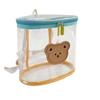 Korean Style Animal Color Block Transparent Backpack for Kindergarten and Beach