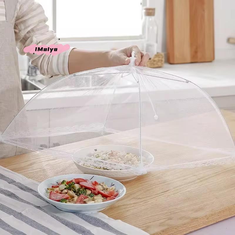 M-1PC Food Cover Mesh Folding Washable Flies Tables Cover Insect Proof Protective Dish Covers Home Kitchen Storage Accessaries