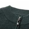 Halbhoher Reißverschlusspullover für Herren im Winter, dicker, warmer, von Vater installierter Herrenpullover mittleren Alters, einfarbiges, gestricktes Unterhemd aus Wolle