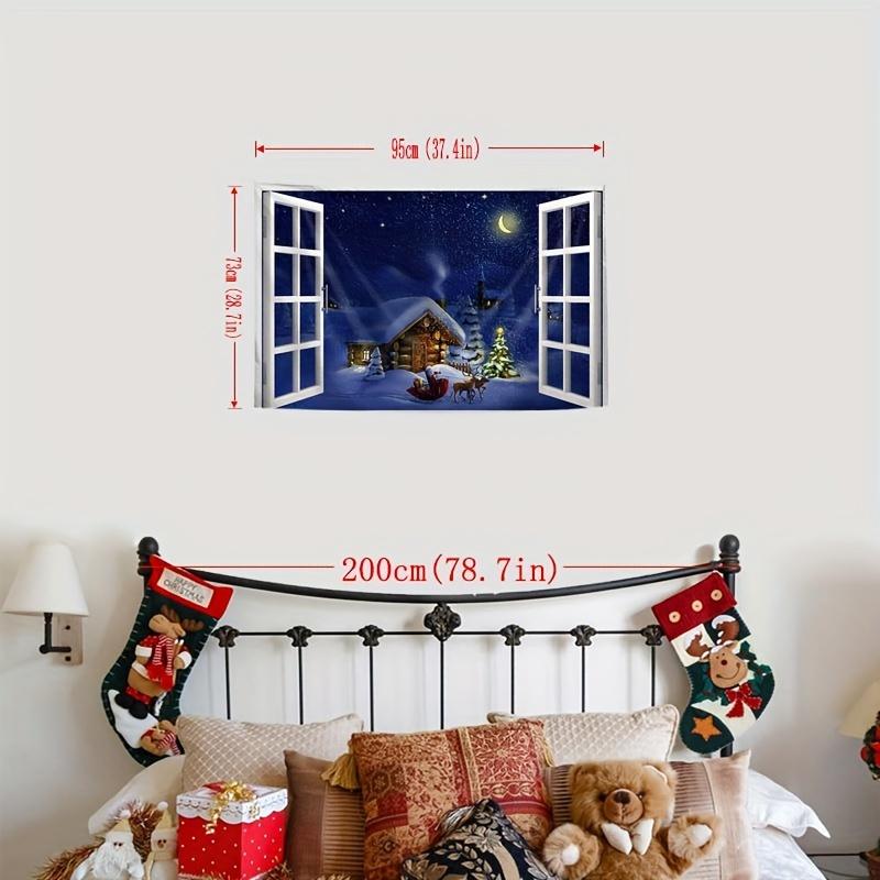 Christmas House Elk Snow  Wall Hanging Tapestry Christmas Wall Hanging Tree Wall Hanging Gorgeous Christmas Tree Fireplace Gifts