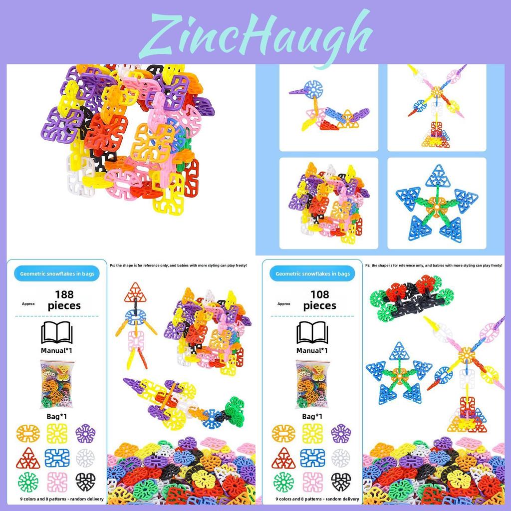 Schneeflockenmuster Bausteine für Vorschulkinder Visuelle und Hand-Auge-Koordinationsspielzeug