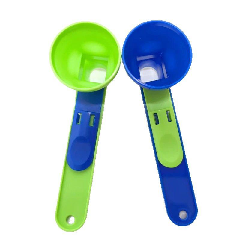 Mess-Free Sliding Funnel Spoon: Spill-Proof Protein Powder & Coffee Measuring Tool