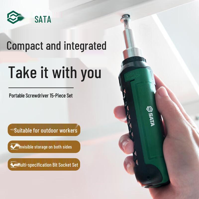 SATA 15-Piece Multipurpose Ratchet Screwdriver Set