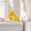 3D Printed Women Dog Figurine, Girls Pet Friendship Decorative Statue Sculpture for Living Room Home Office Shelf, Gift for Dog Lovers