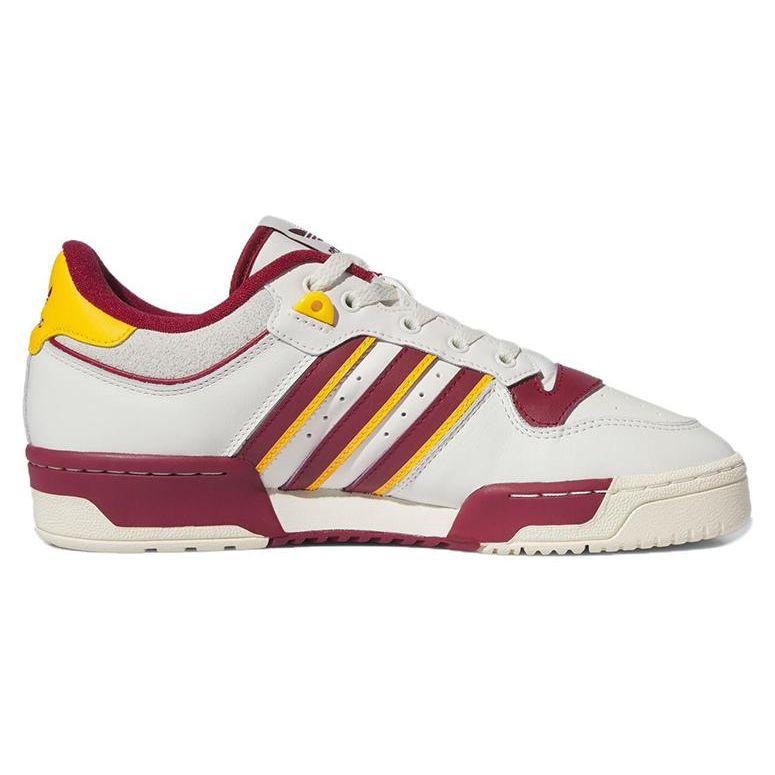 Adidas Rivalry 86 Low Bílá Kolegiální Burgundská Královská Modrá Unisex Tenisky Cloud-White Team-Collegiate-Burgundy-2 IE7159