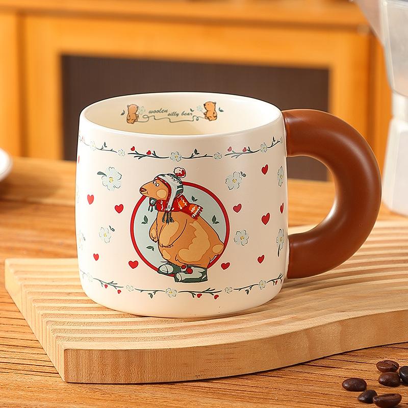 Nordischer Bär Milch Retro Tasse Niedlich Kreatives Geschenk Kaffee Keramiktasse Geschenk Tasse