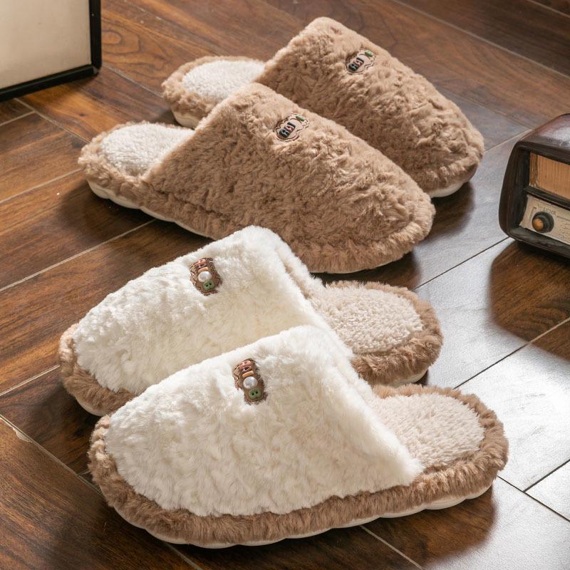 2025 Women's Plush Cotton Slippers, Non-Slip & Soft, Perfect for Autumn/Winter Indoor Use, Warm and Comfortable