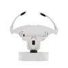 Hands Free Eyeglasses Bracket Magnifier with 5 Pcs Lenses Headband 2 LED Head Lights