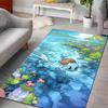 1PC Japanese Anime Pokémon Squirtle Print Rug Carpet for Living Room Children Bedroom Mat Sofa Doormat Home Decor Anti-Slip Mat
