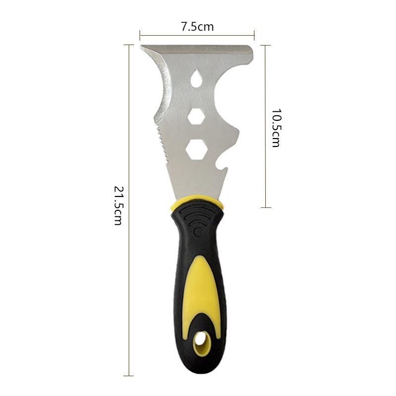 Multifunktionaler Edelstahl-Spachtel und Wandkratzer mit Klebstoffentferner