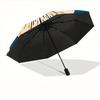 1pc Daisy Pattern Automatic Umbrella - 8-Rib Foldable Design, Outdoor Adventures, and Family Celebrations yy250829085