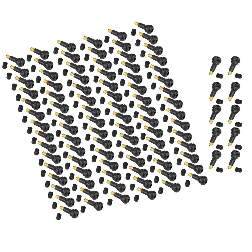 100 Pcs Car Motorcycle   Replacement Snap In Tire Tyre Valve Stem ;TR412: