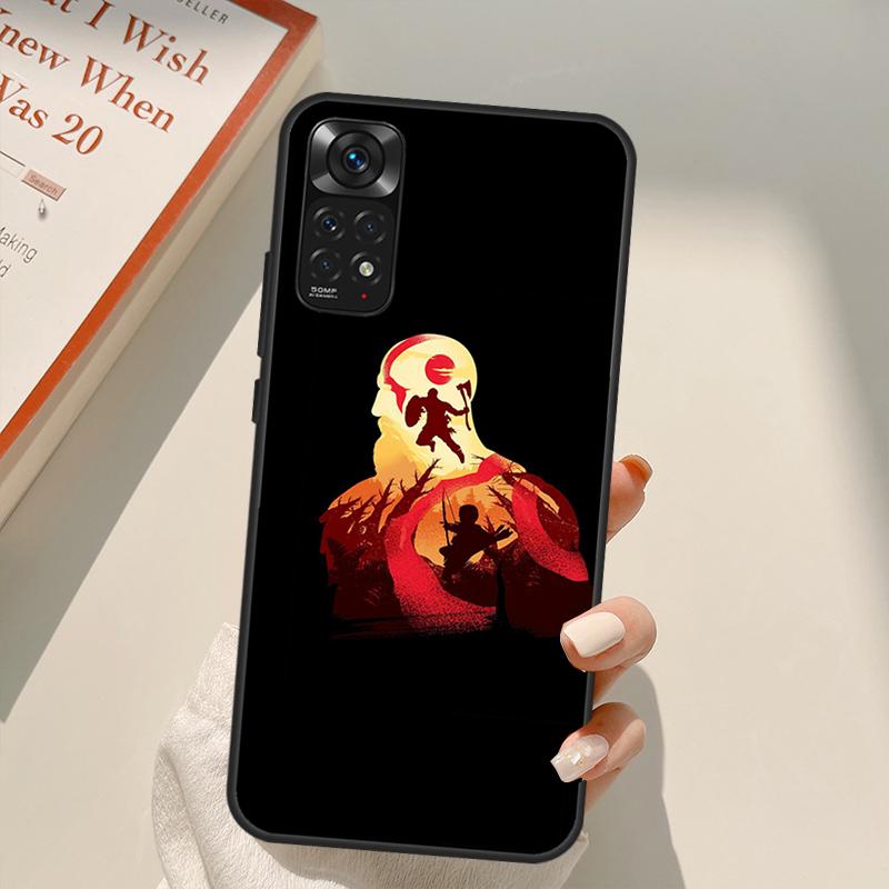 Kratos God of War Case For Xiaomi Redmi Note 11 Pro 8 9 11S 10S 9S Note 10 Pro Cover For Redmi 10 10C 9A 9C