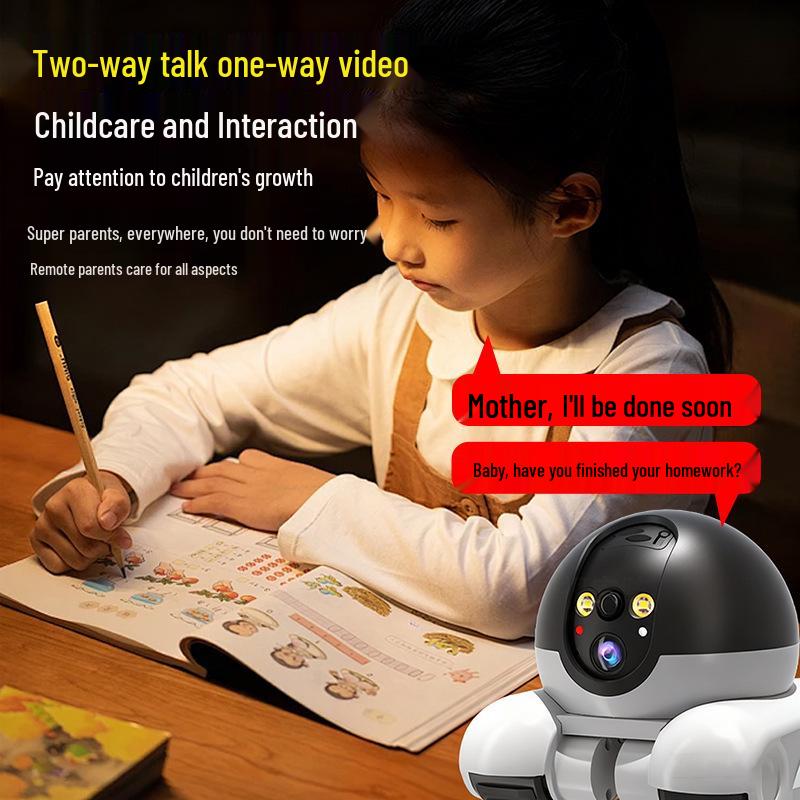Pet-Style Dual-Lens Surveillance Camera with 360° View and Intelligent Remote Monitoring