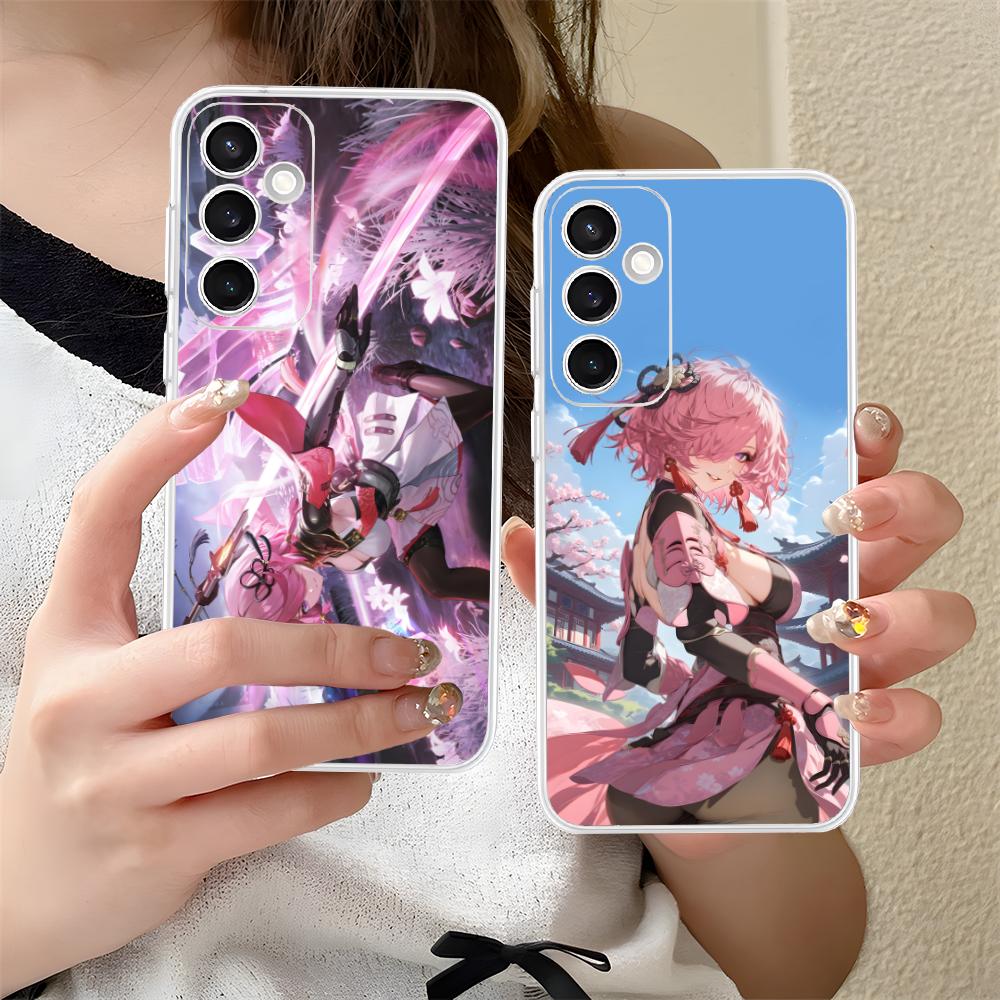 Wuthering Waves Taoqi Mobile Phone Case for Samsung Galaxy S25 S24 S23 S22 S21Plus FE Ultra Clear Colorful Cover Pretty Luxury