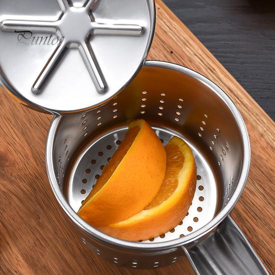 Vegetable Water Remover Stainless Steel Potato Ricer with T-shaped Handle, Handheld Manual Garlic Kitchen Gadget for Mashed Potatoes Press,
