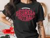 T-shirt da Football della Georgia Comfort Colors Stile Usurato Rossa Nera Tee