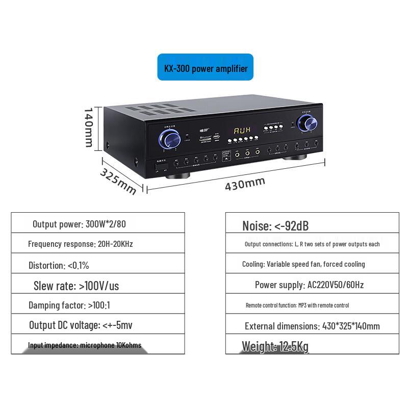 Weishu BM-8 Professional Passive Speaker System with Amplifier