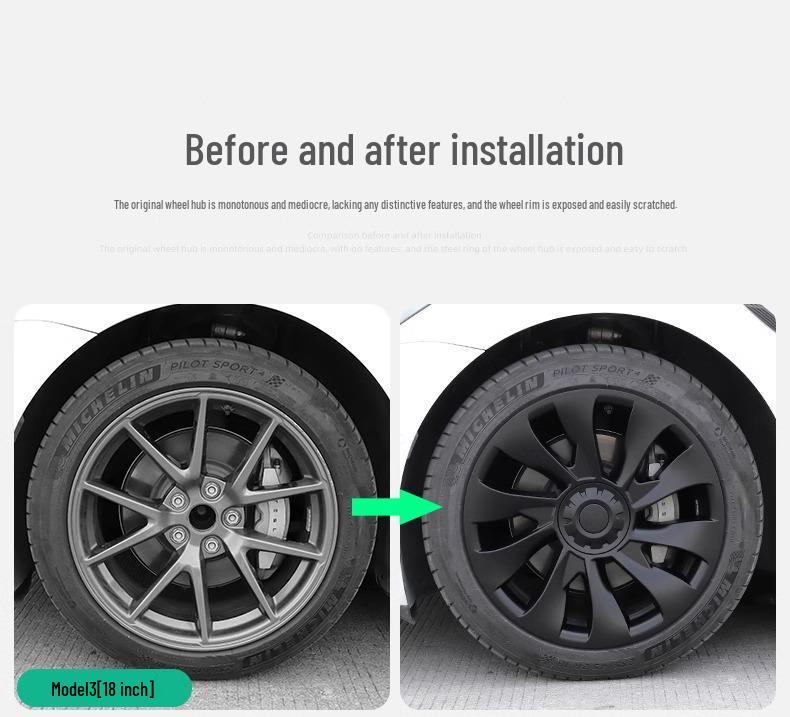 Tesla Model Y/3 19-Inch Hubcap Full-Coverage Tire Protection & Accessory.