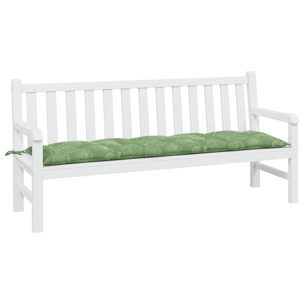 Garden Bench Cushion Leaf Pattern 180 x 50 x 7 cm Oxford Fabric