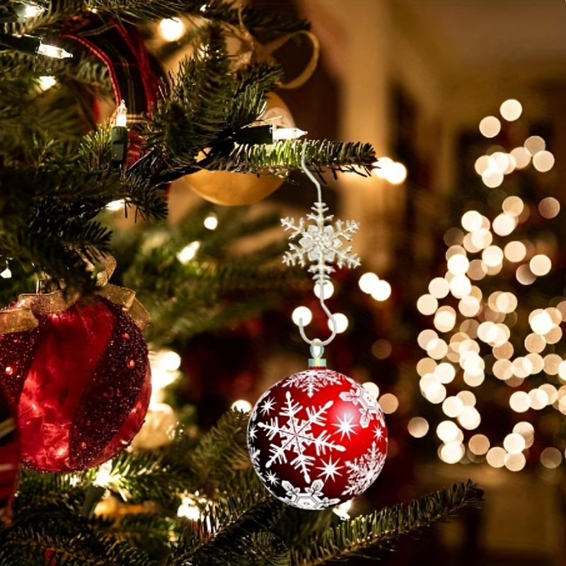 5/10pcsChristmas Snowflake Hooks Holiday Party Christmas Tree Decorations Hooks Fireplace Door Christmas Socks Christmas Balls G