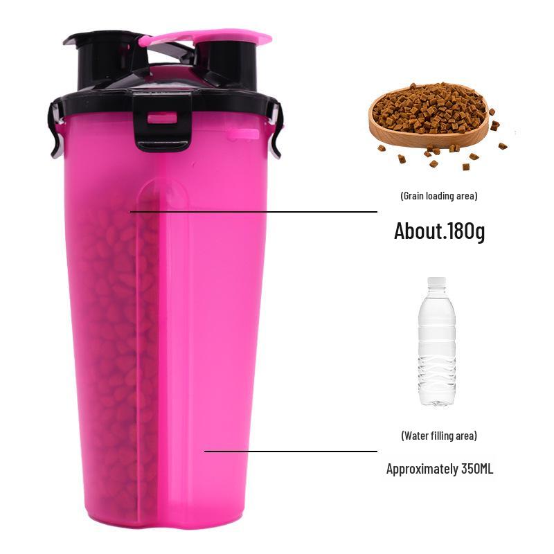 Portable Travel Pet Water and Food Bottle - Large Size for Dogs and Cats