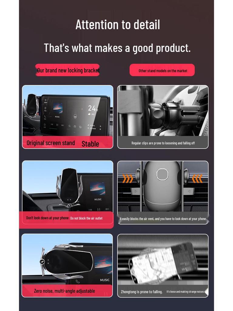 Compatible with Skyworth ME5 (2021-2022), this car phone holder features navigation, fast charging, and wireless charging.