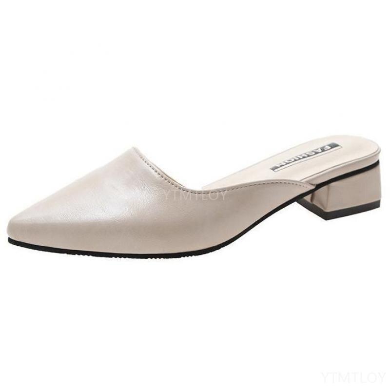 Moda de verano Mujer Puntiagudo Zapatilla Cuadrada Tacones bajos Exteriores  Damas Toboganes Marca de lujo Beach Mules Zapatos Zapatillas Zapatillas  comprar a buen precio — entrega gratuita, reseñas reales con fotos — Joom