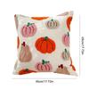 Halloween Throw Pillow Covers 18x18 Inch Embroidered Halloween Pillowcase Orange Pumpkin Throw Cushion Covers for Sofa Bed Couch