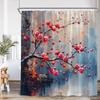 Blumen-Duschvorhang Bunter Blume Gänseblümchen Löwenzahn Mohnblume Blatt Kraut Pflanze Badezimmer-Dekor Ölgemälde Duschvorhang