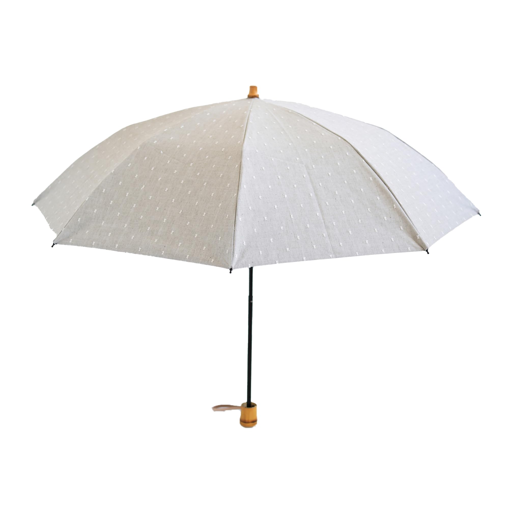 

Сделано в органическом складном зонте для любой погоды 1-го класса, легкий, 8 спиц, защита от УФ-лучей и перегрева, Komiya Shoten Shade с бахромой и точками, Япония, 100% хлопок,