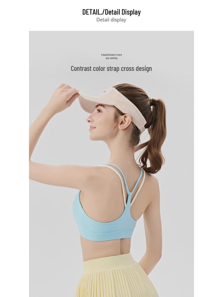 Women's Moisture-Wicking Sports Bra with Padded Straps - Quick-Drying Fitness Tank for Yoga, Pilates, and Tennis