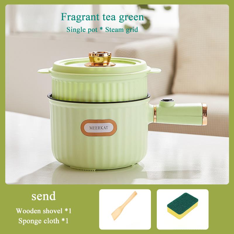 Non stick,Electric pot, multifunctional one person food, instant noodle pot, hot pot low-power, with steamer, student dormitory