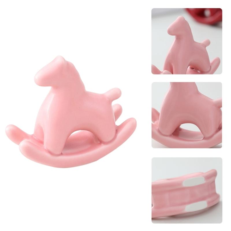 Creative Ceramic Rocking Horse Figurine Exquisited Design Animal Decoration Adds Charm To Any Room