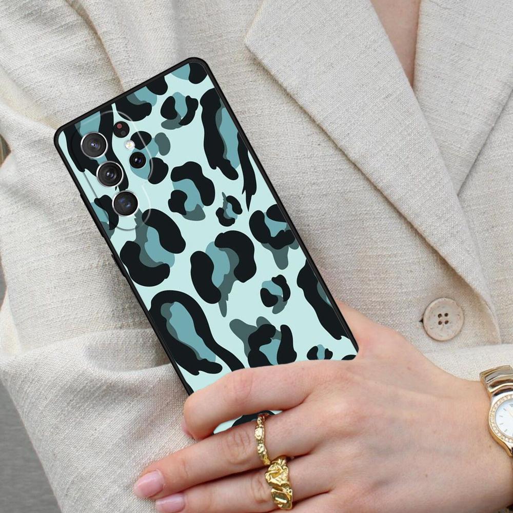 Leopard Pattern Cell Phone Case for Samsung Galaxy S26 Ultra S25 S24 S23 S22 S21 S20 Note10 Cover