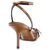 Zara Minimalist Fashion One-Strap Sandals 7.5cm Women Sandals Brown 2363610105