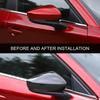 For Mazda CX-30 CX30 -2024 Car Rearview Side Mirror Cover Wing Cap Exterior Door Rear View Case Trim Sticker Carbon Fiber