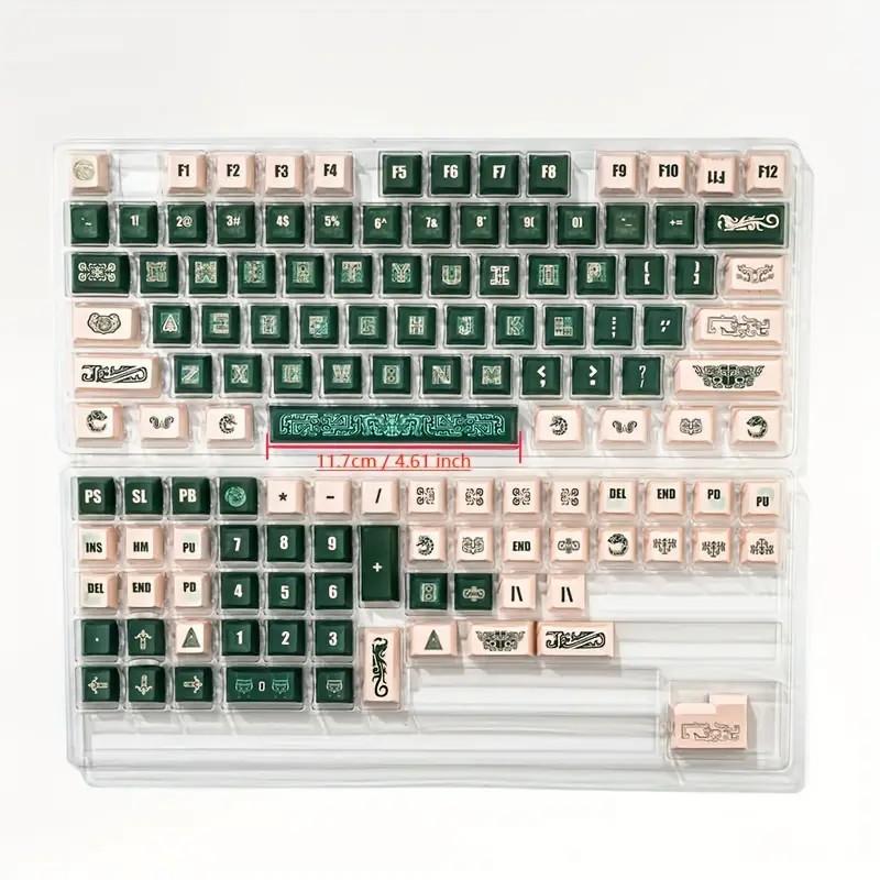 130-Key Keycaps - Chinese Style - Bronze Theme -PBT Material -OEM Side Engraving - Suitable For Mechanical Keyboards