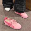 Forrest Gump shoes women's 2025 new summer thin pink sneakers flat-bottomed versatile little white casual sports moral training shoes